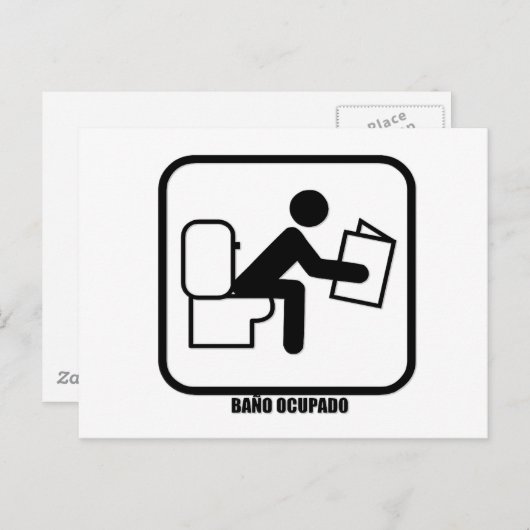Carte Postale Baño Ocupado (Devant / Derrière)