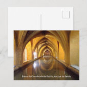 Carte Postale Banos de Dona Maria de Padilla, château de Séville (Devant / Derrière)