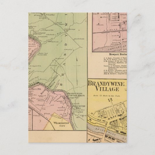 Carte Postale Banques de Brandywine (Devant)