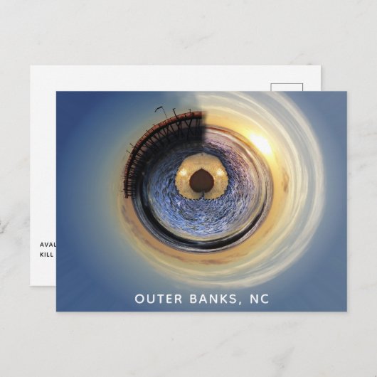 Carte Postale Banques Extérieures Caroline du Nord OBX Avalon Fi (Devant / Derrière)