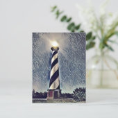 Carte Postale Banques extérieures du phare de Cape Hatteras OBX (Debout devant)