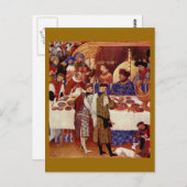 Carte Postale Banquet médiéval (Devant / Derrière)