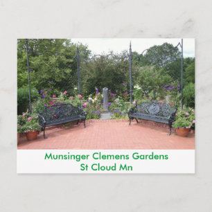 Carte Postale Banquettes de parc à Munsinger Clemens Gardens
