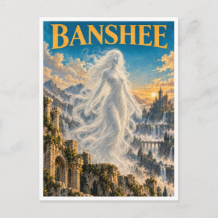Carte Postale Banshee, Monstre de Fantaisie Gothique