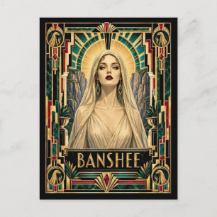Carte Postale Banshee, mythe Art déco
