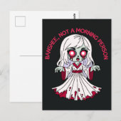 Carte Postale Banshee zombie, pas du matin (Devant / Derrière)