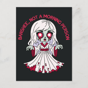 Carte Postale Banshee zombie, pas du matin