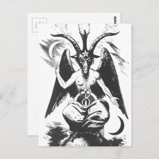 Carte Postale Baphomet (Devant / Derrière)