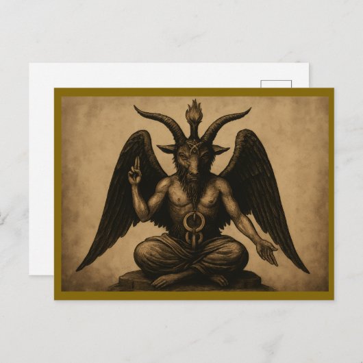 Carte Postale Baphomet (Devant / Derrière)