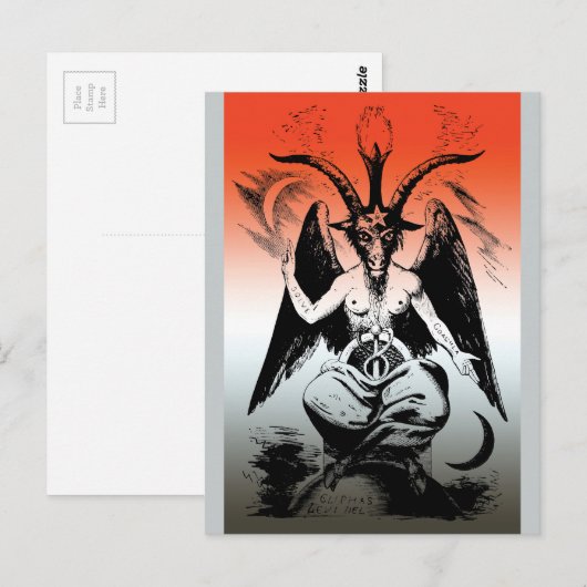 Carte Postale Baphomet (Devant / Derrière)
