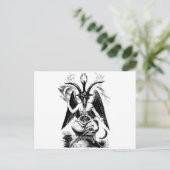 Carte Postale Baphomet (noir) (Debout devant)