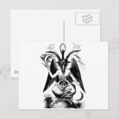 Carte Postale Baphomet (noir) (Devant / Derrière)