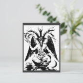 Carte Postale Baphomet noir vintage (Debout devant)