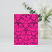 Carte Postale baphomet rose (Debout devant)