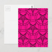Carte Postale baphomet rose (Devant / Derrière)