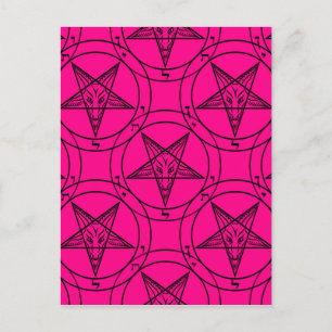 Carte Postale baphomet rose