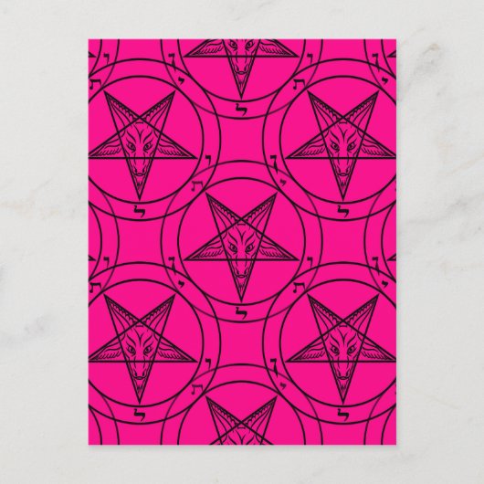 Carte Postale baphomet rose (Devant)