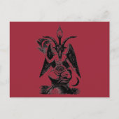 CARTE POSTALE BAPHOMET ROUGE (Devant)