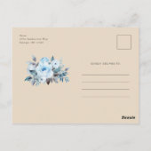 Carte Postale Baptême Bébé Poussette Vintage Mixte (Dos)