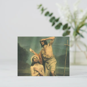Carte Postale Baptême de Jésus-Christ par Jean le Baptiste
