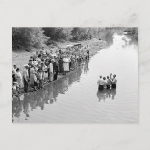 Carte Postale Baptême de rivière, 1940