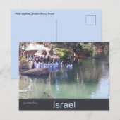 Carte Postale Baptême d'eau Jourdain Israël (Devant / Derrière)