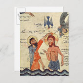 Carte Postale Baptême du Christ, d'un Évangile (Devant / Derrière)