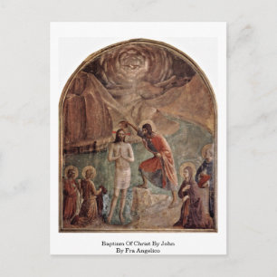 Carte Postale Baptême Du Christ Par Jean Par Fra Angelico