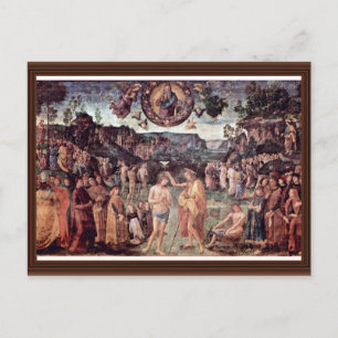 Carte Postale Baptême Du Christ Par Perugino Pietro