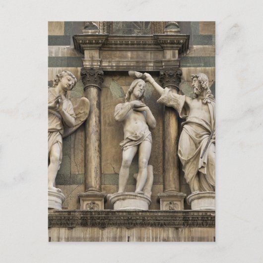 Carte Postale Baptême du Christ - statue de Florence (Devant)
