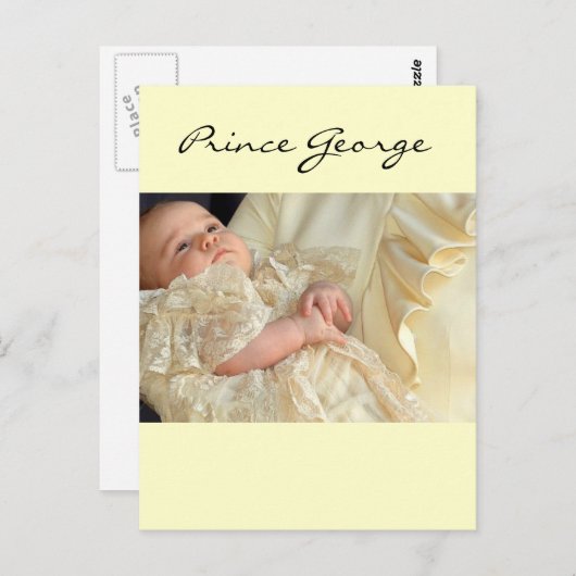 Carte Postale Baptême du Prince George (Devant / Derrière)