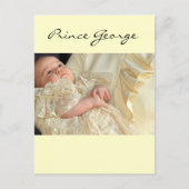 Carte Postale Baptême du Prince George (Devant)