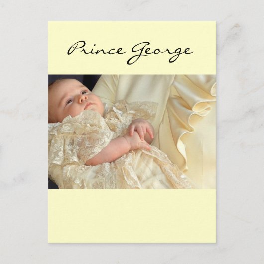 Carte Postale Baptême du Prince George (Devant)