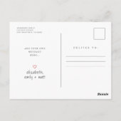 Carte Postale Baptême Moderne Simple Chic Merci Photo (Dos)