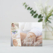 Carte Postale Baptême ou Merci de baptême 4 Photo Collage (Debout devant)