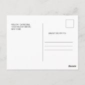 Carte Postale Baptême rose poussiéreux (Dos)