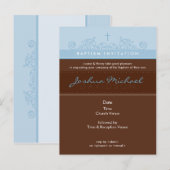 Carte Postale BAPTISM INVITATION :: élégant 3 (Devant / Derrière)