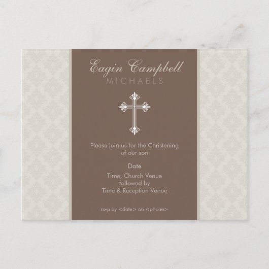 Carte Postale BAPTISM INVITATION :: oh si beau 1 (Devant)