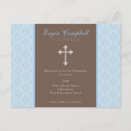 Carte Postale BAPTISM INVITATION :: oh si beau 2 (Devant)