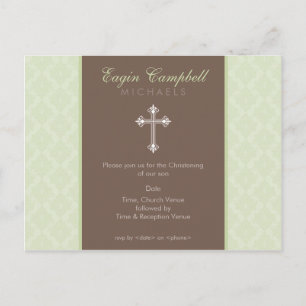 Carte Postale BAPTISM INVITATION :: oh si beau 3