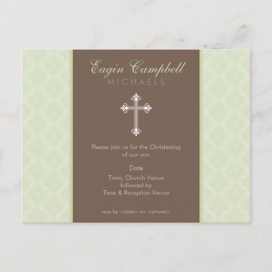 Carte Postale BAPTISM INVITATION :: oh si beau 3 (Devant)