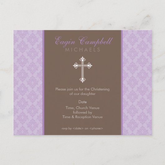 Carte Postale BAPTISM INVITATION :: oh si beau 7 (Devant)