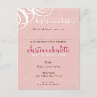 Carte Postale BAPTISM INVITATION :: vogue design 1