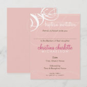 Carte Postale BAPTISM INVITATION :: vogue design 1 (Devant / Derrière)