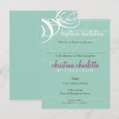 Carte Postale BAPTISM INVITATION :: vogue design 2 (Devant / Derrière)