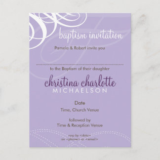Carte Postale BAPTISM INVITATION :: vogue design 3