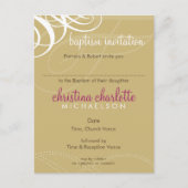 Carte Postale BAPTISM INVITATION :: vogue design 5 (Devant)