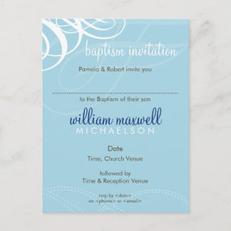 Carte Postale BAPTISM INVITATION :: vogue design 6