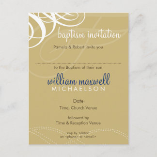 Carte Postale BAPTISM INVITATION :: vogue design 7