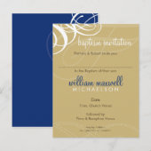 Carte Postale BAPTISM INVITATION :: vogue design 7 (Devant / Derrière)